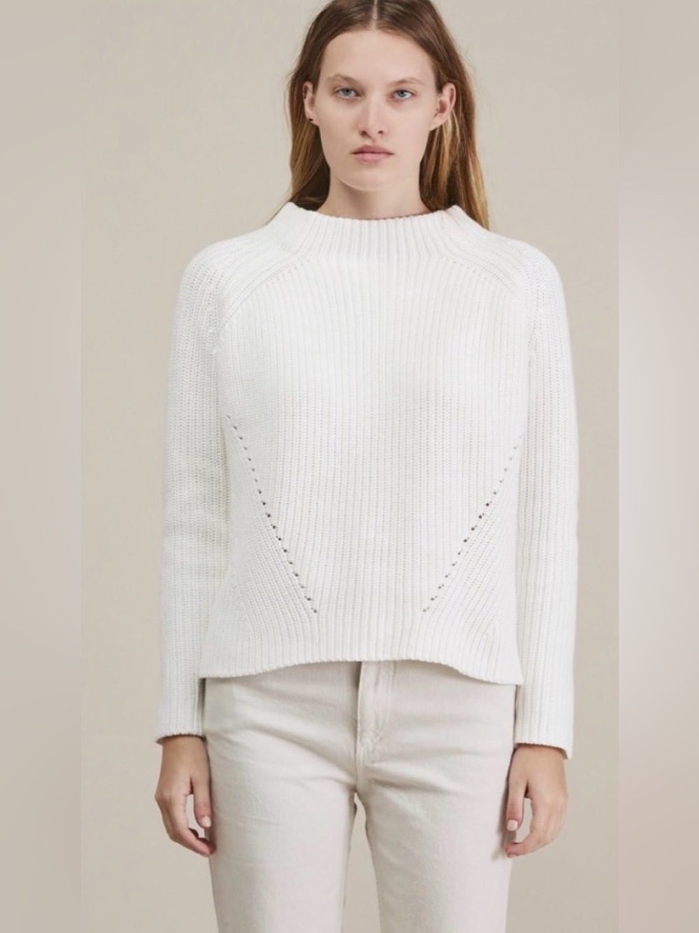 Demylee Women’s Daphne Cotton Sweater S Crop Knitwear Fisherman Knit